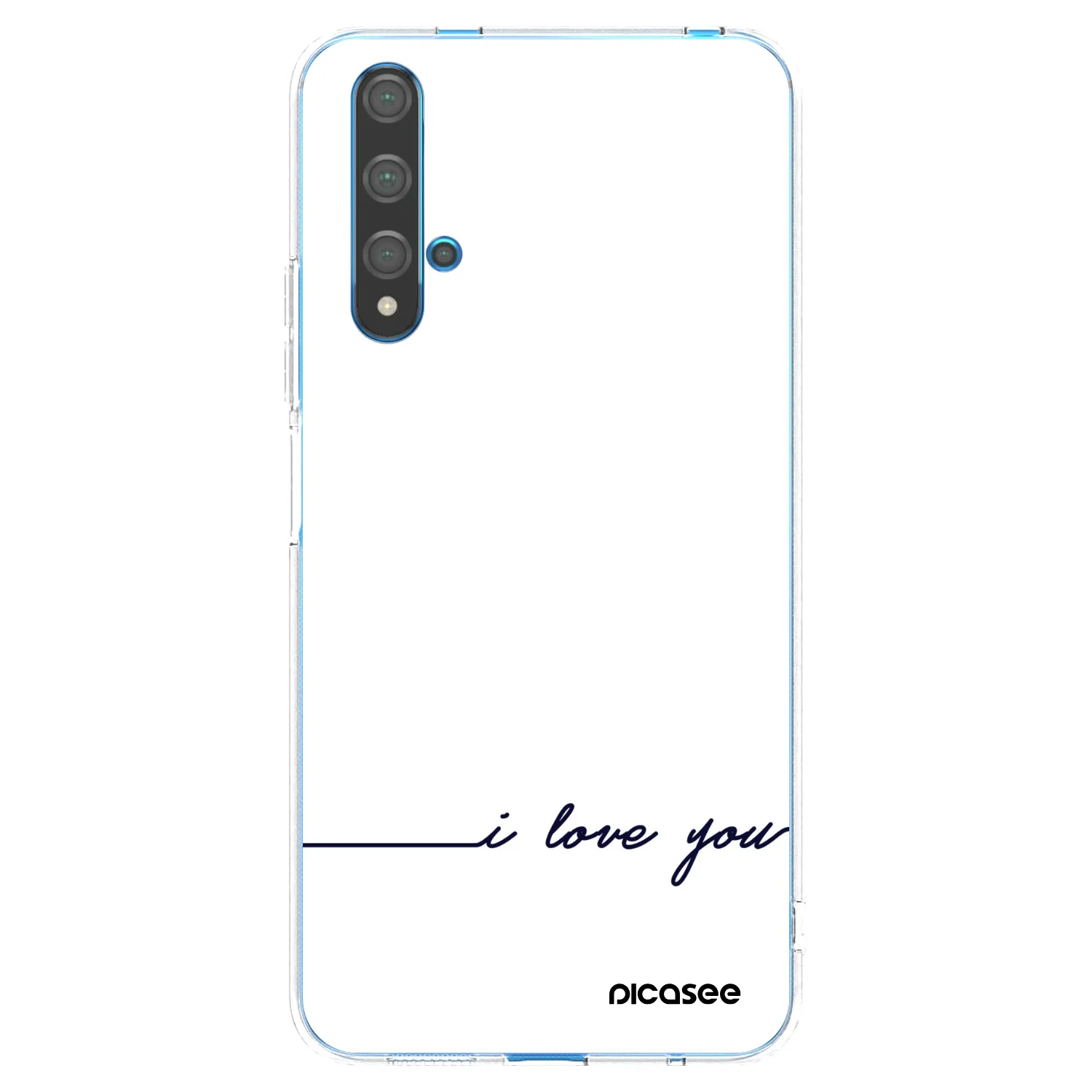 Picasee silikonski prozorni ovitek za Huawei Nova 5T - I love you