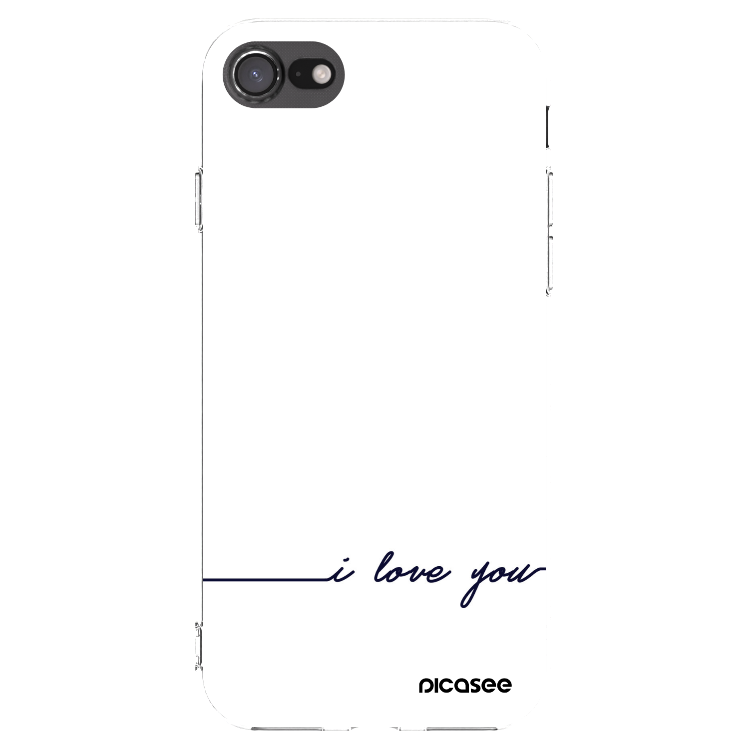 Picasee silikonski prozorni ovitek za Apple iPhone SE 2020 - I love you