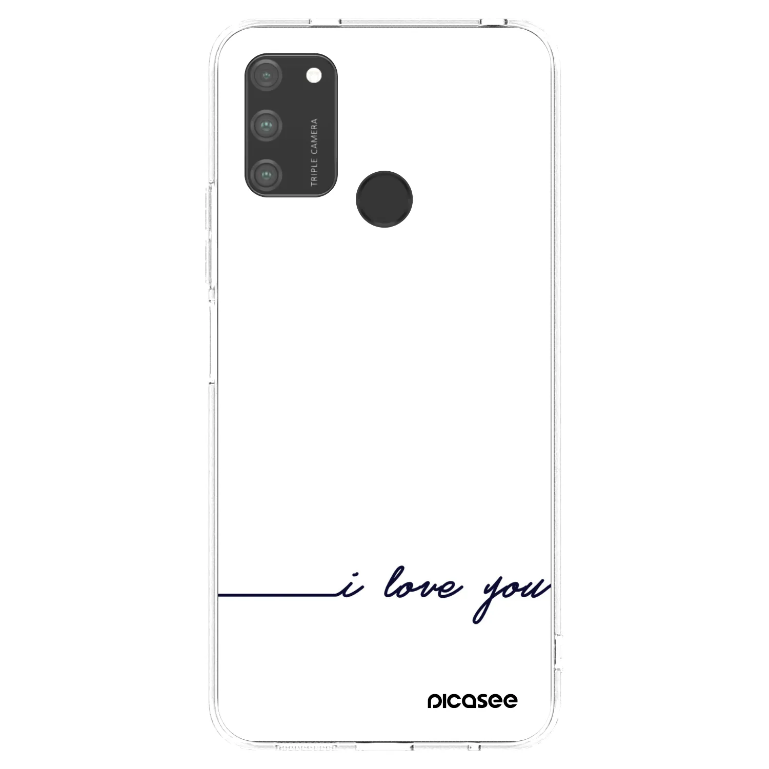 Picasee silikonski prozorni ovitek za Honor 9A - I love you