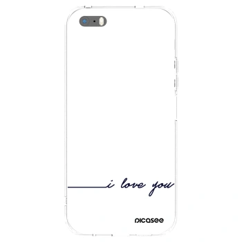 Picasee silikonski prozorni ovitek za Apple iPhone 5/5S/SE - I love you