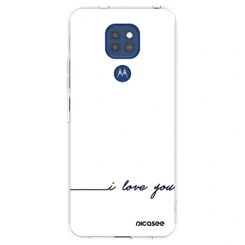 Picasee silikonski prozorni ovitek za Motorola Moto G9 Play - I love you