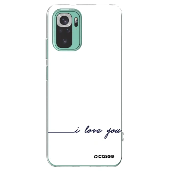 Picasee silikonski prozorni ovitek za Xiaomi Redmi Note 10 Pro - I love you