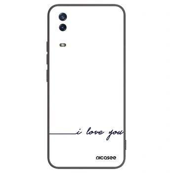 Picasee silikonski črni ovitek za Vivo Y11s - I love you