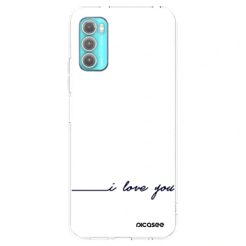 Picasee silikonski prozorni ovitek za Motorola Moto G60 - I love you