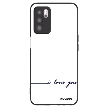 Picasee silikonski črni ovitek za OPPO A16 - I love you