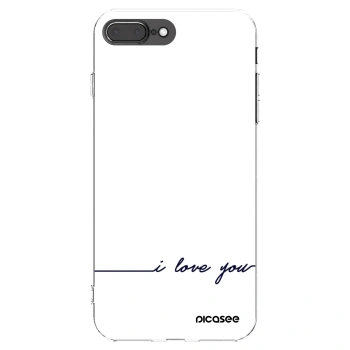 Picasee silikonski prozorni ovitek za Apple iPhone 8 Plus - I love you