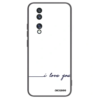 Picasee silikonski črni ovitek za Honor 70 - I love you