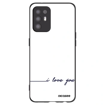 Picasee silikonski črni ovitek za OPPO A94 5G - I love you