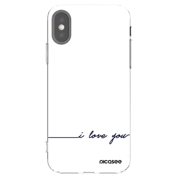Picasee silikonski prozorni ovitek za Apple iPhone X/XS - I love you