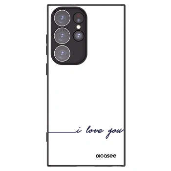 Picasee silikonski črni ovitek za Samsung Galaxy S23 Ultra 5G - I love you