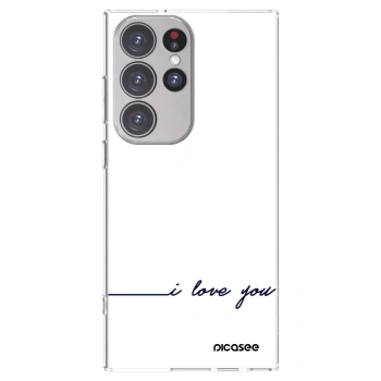 Picasee silikonski prozorni ovitek za Samsung Galaxy S23 Ultra 5G - I love you