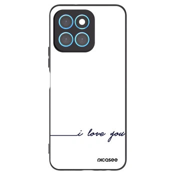 Picasee silikonski črni ovitek za Honor X8 5G - I love you