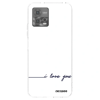 Picasee silikonski prozorni ovitek za Motorola Moto G72 - I love you