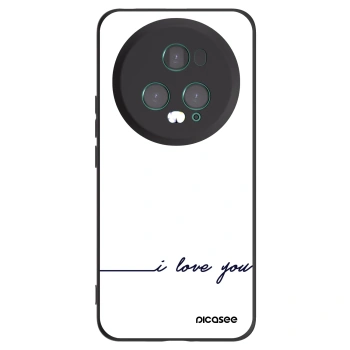 Picasee silikonski črni ovitek za Honor Magic5 Pro - I love you