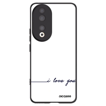 Picasee silikonski črni ovitek za Honor 90 5G - I love you