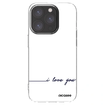 Picasee silikonski prozorni ovitek za Apple iPhone 15 Pro - I love you
