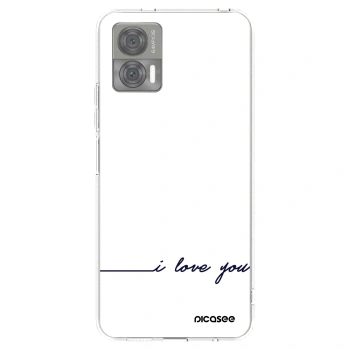 Picasee silikonski prozorni ovitek za Motorola Edge 30 Neo - I love you