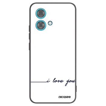 Picasee silikonski črni ovitek za Motorola Edge 40 Neo - I love you
