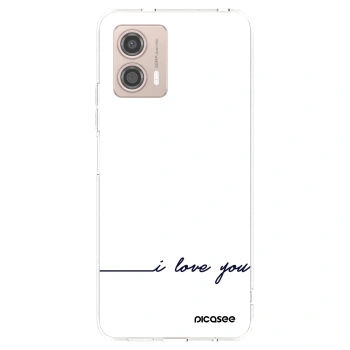 Picasee silikonski prozorni ovitek za Motorola Moto G53 5G - I love you