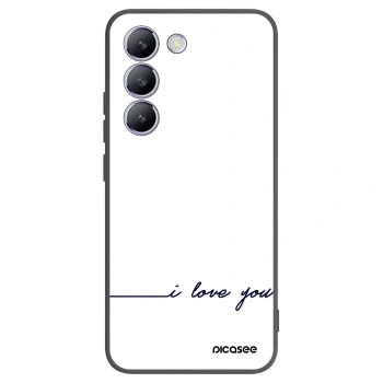 Picasee silikonski črni ovitek za Vivo V40 SE 5G - I love you
