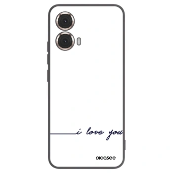 Picasee silikonski črni ovitek za Motorola Moto G85 - I love you