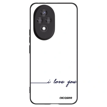 Picasee silikonski črni ovitek za Honor 200 Pro 5G - I love you