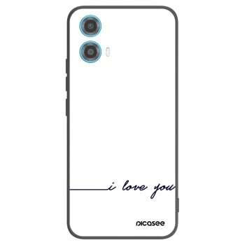 Picasee silikonski črni ovitek za Motorola Moto G34 5G - I love you