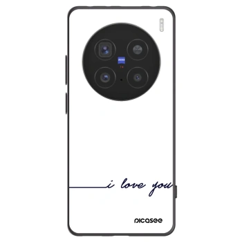 Picasee silikonski črni ovitek za Vivo X200 Pro - I love you