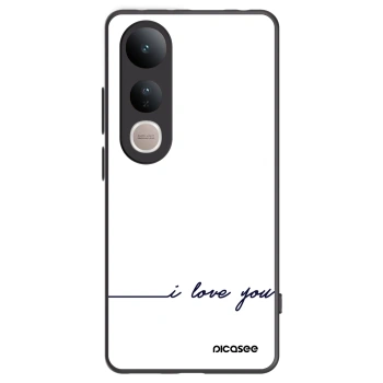 Picasee silikonski črni ovitek za Vivo V50 Lite 5G - I love you