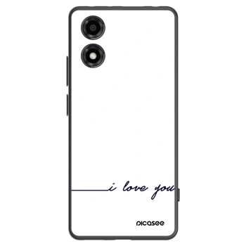 Picasee silikonski črni ovitek za Motorola Moto E14 - I love you