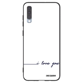 Picasee silikonski črni ovitek za Samsung Galaxy A70 A705F - I love you