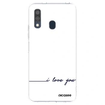 Picasee silikonski prozorni ovitek za Samsung Galaxy A40 A405F - I love you