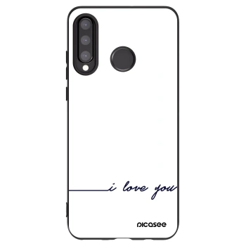 Picasee silikonski črni ovitek za Huawei P30 Lite - I love you