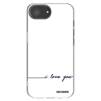 Picasee silikonski prozorni ovitek za Apple iPhone 17e - I love you