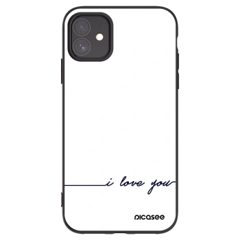 Picasee silikonski črni ovitek za Apple iPhone 11 - I love you