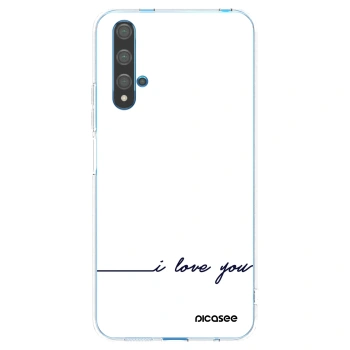Picasee silikonski prozorni ovitek za Huawei Nova 5T - I love you
