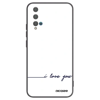 Picasee silikonski črni ovitek za Huawei Nova 5T - I love you