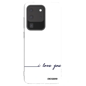 Picasee silikonski prozorni ovitek za Samsung Galaxy S20 Ultra 5G G988F - I love you