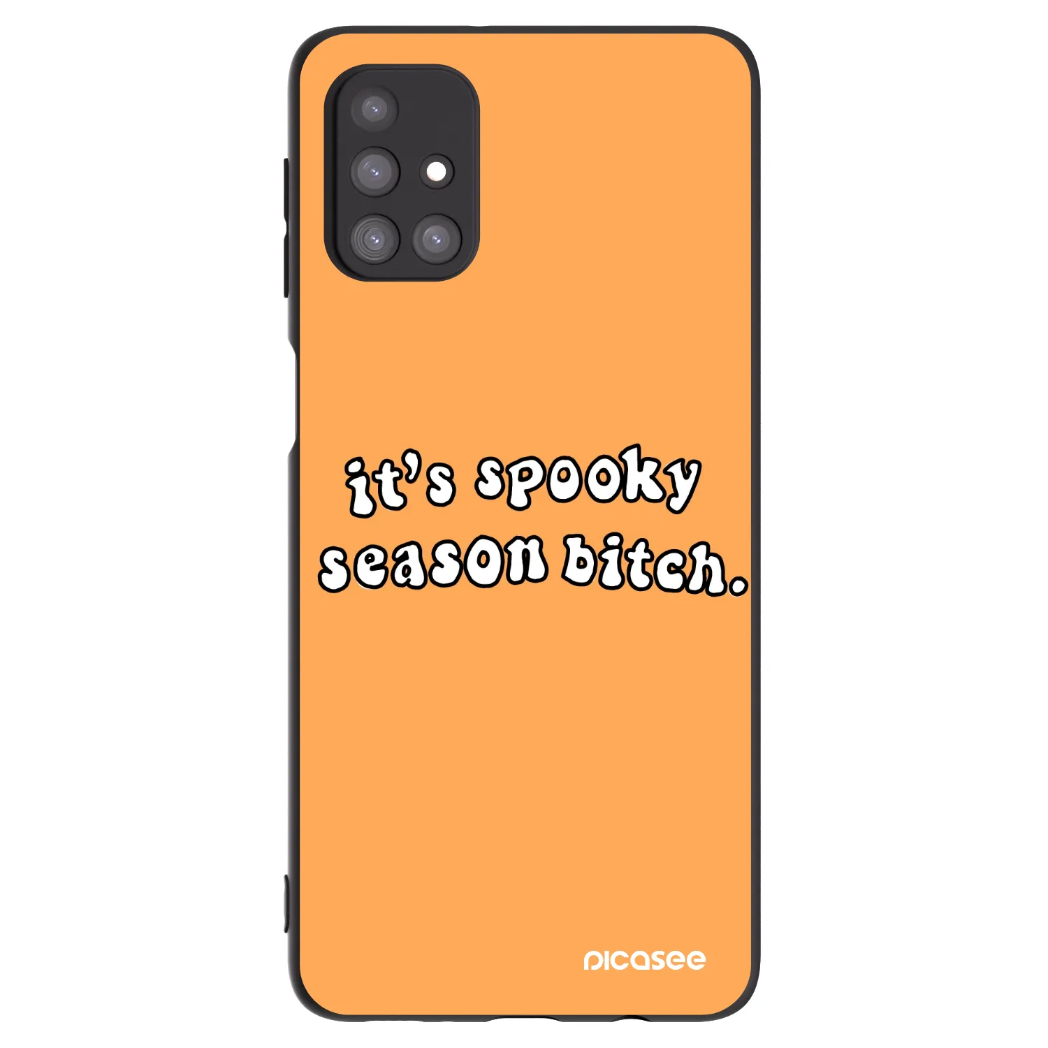 Picasee silikonski črni ovitek za Samsung Galaxy M31s - Spooky season