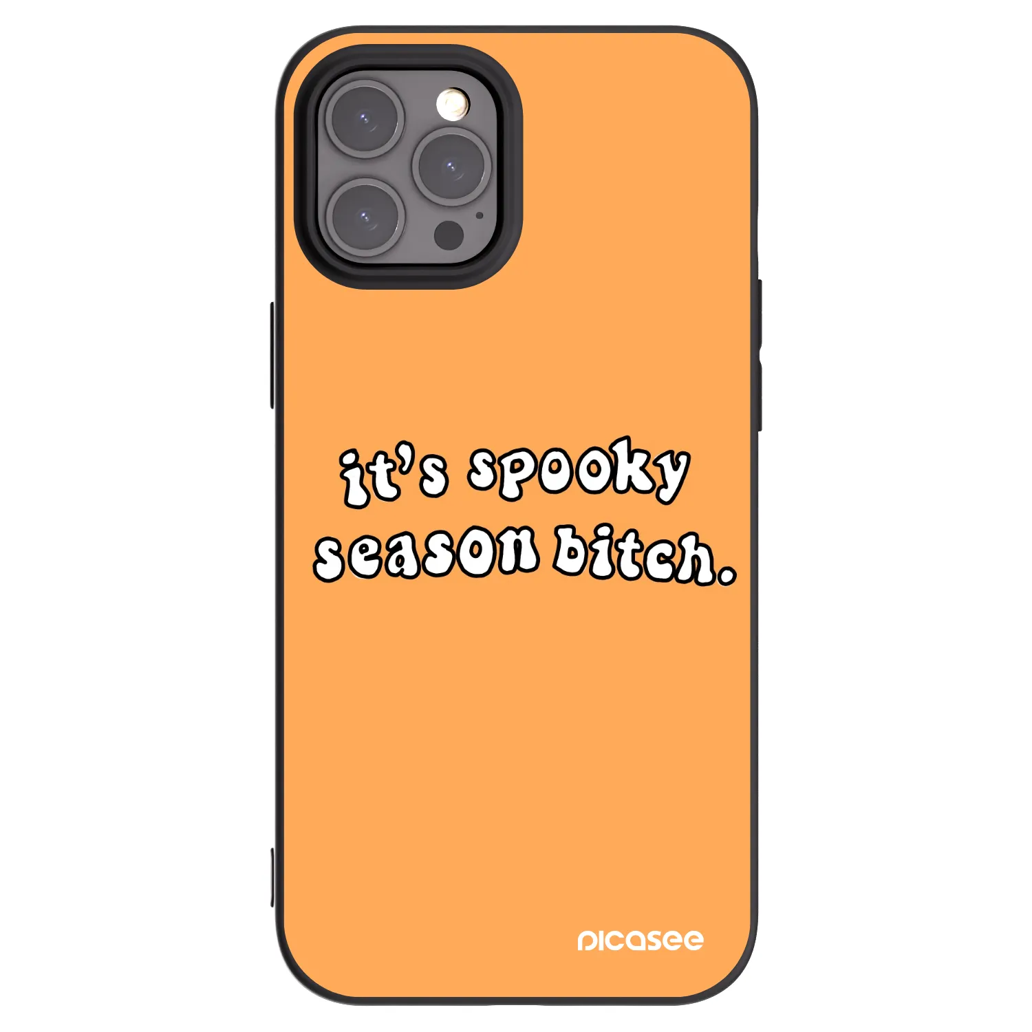 Picasee silikonski črni ovitek za Apple iPhone 12 Pro Max - Spooky season