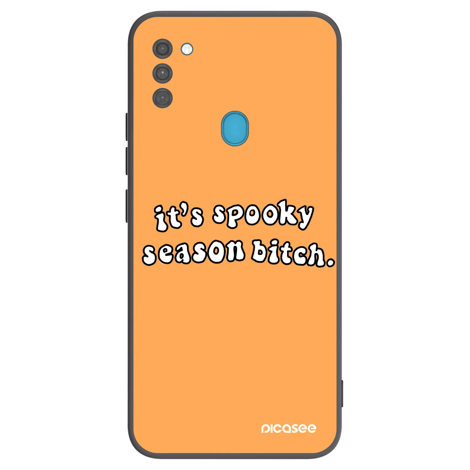 Picasee silikonski črni ovitek za Samsung Galaxy M11 - Spooky season