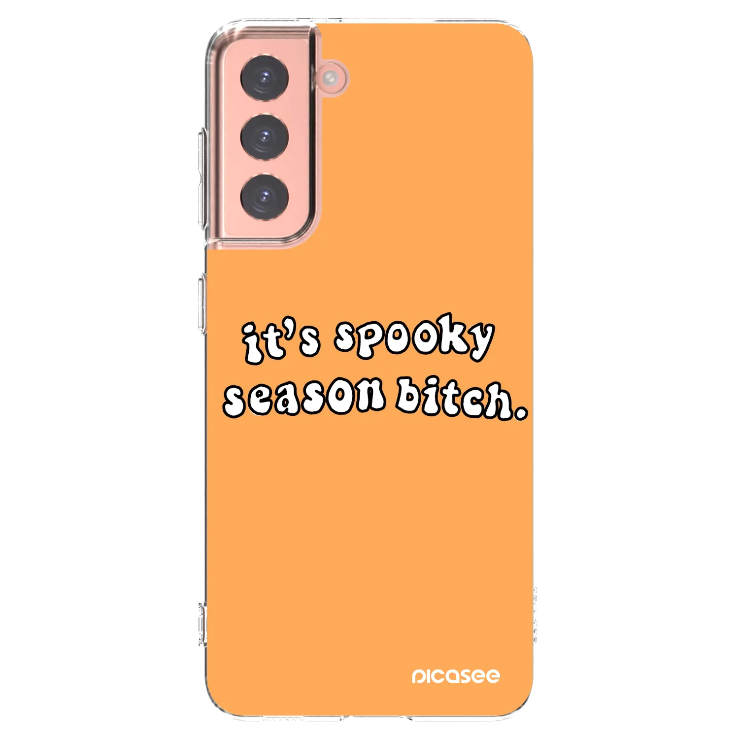 Picasee silikonski prozorni ovitek za Samsung Galaxy S21 5G G991B - Spooky season