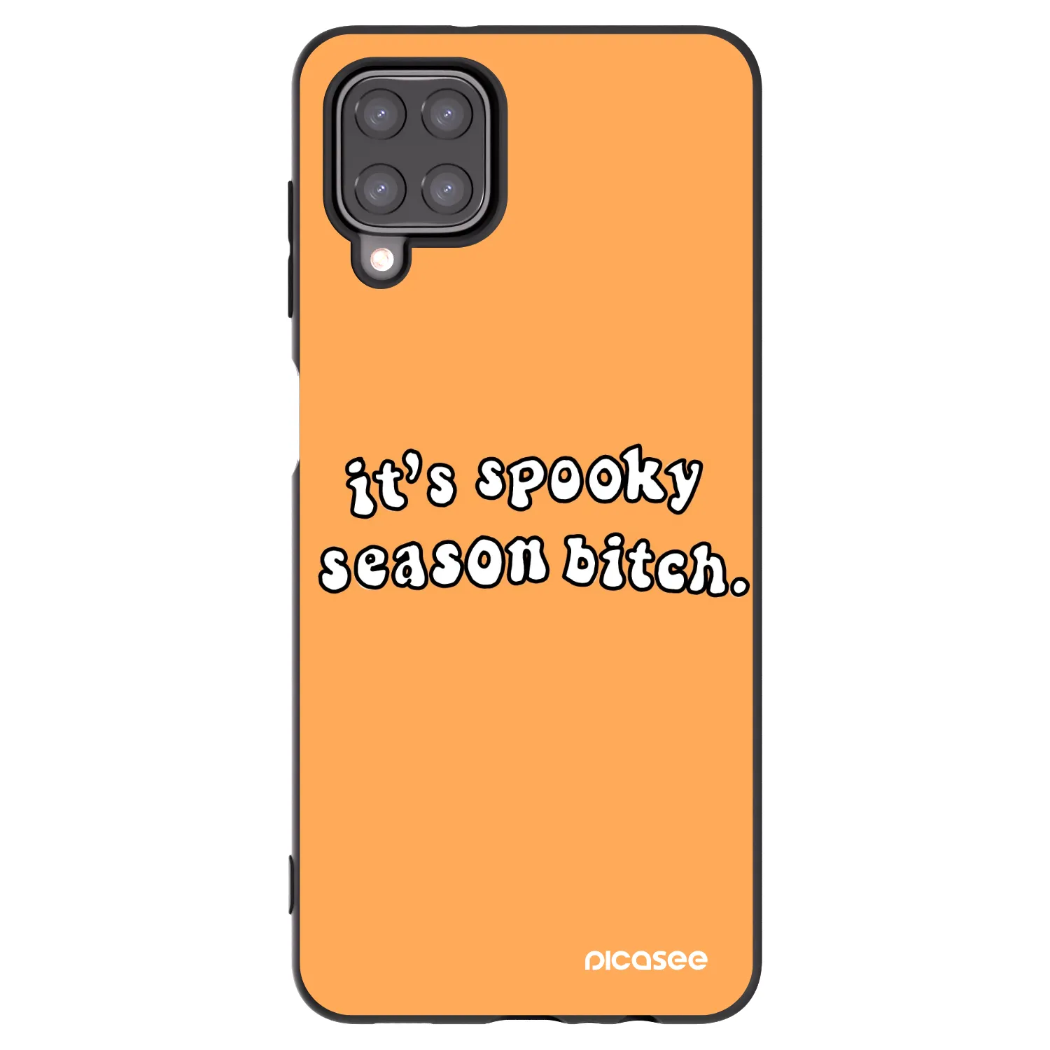 Picasee silikonski črni ovitek za Samsung Galaxy A12 A125F - Spooky season
