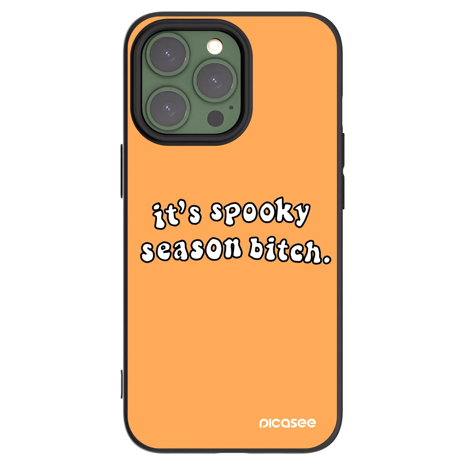 Picasee silikonski črni ovitek za Apple iPhone 13 Pro - Spooky season