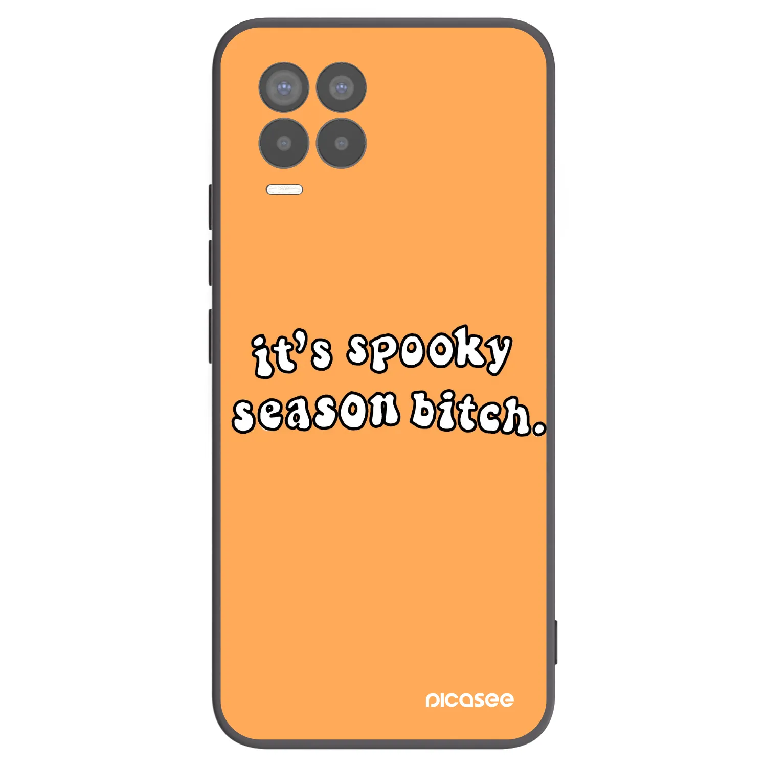 Picasee silikonski črni ovitek za Realme 8 4G - Spooky season