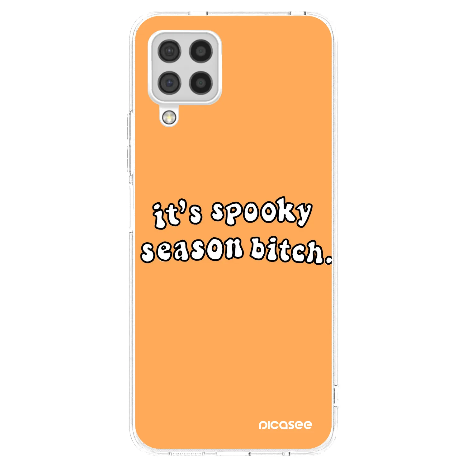 Picasee silikonski prozorni ovitek za Samsung Galaxy A22 A225F 4G - Spooky season