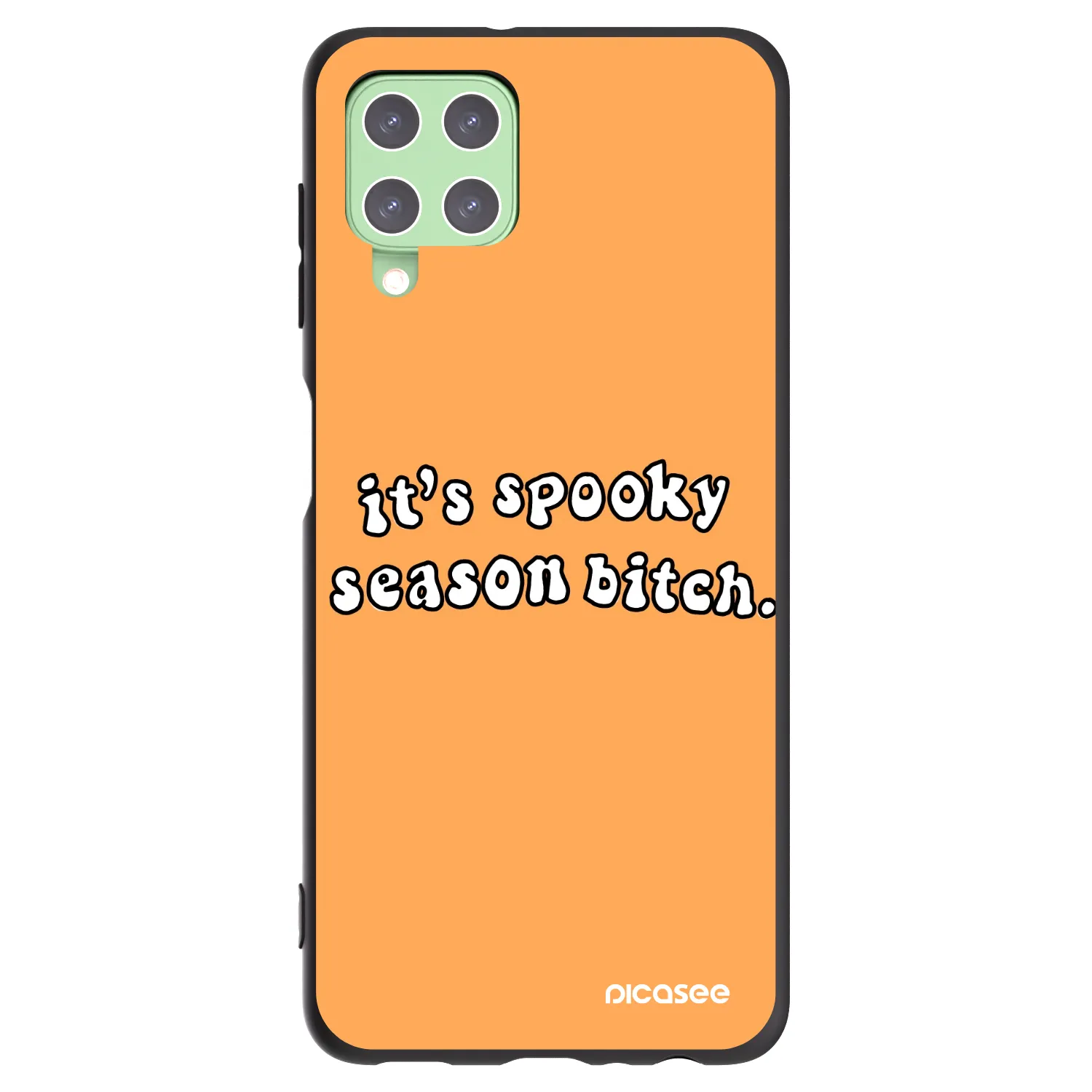 Picasee silikonski črni ovitek za Samsung Galaxy A22 A225F 4G - Spooky season