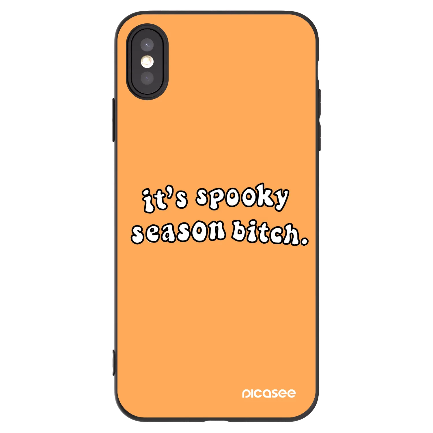 Picasee silikonski črni ovitek za Apple iPhone XS Max - Spooky season