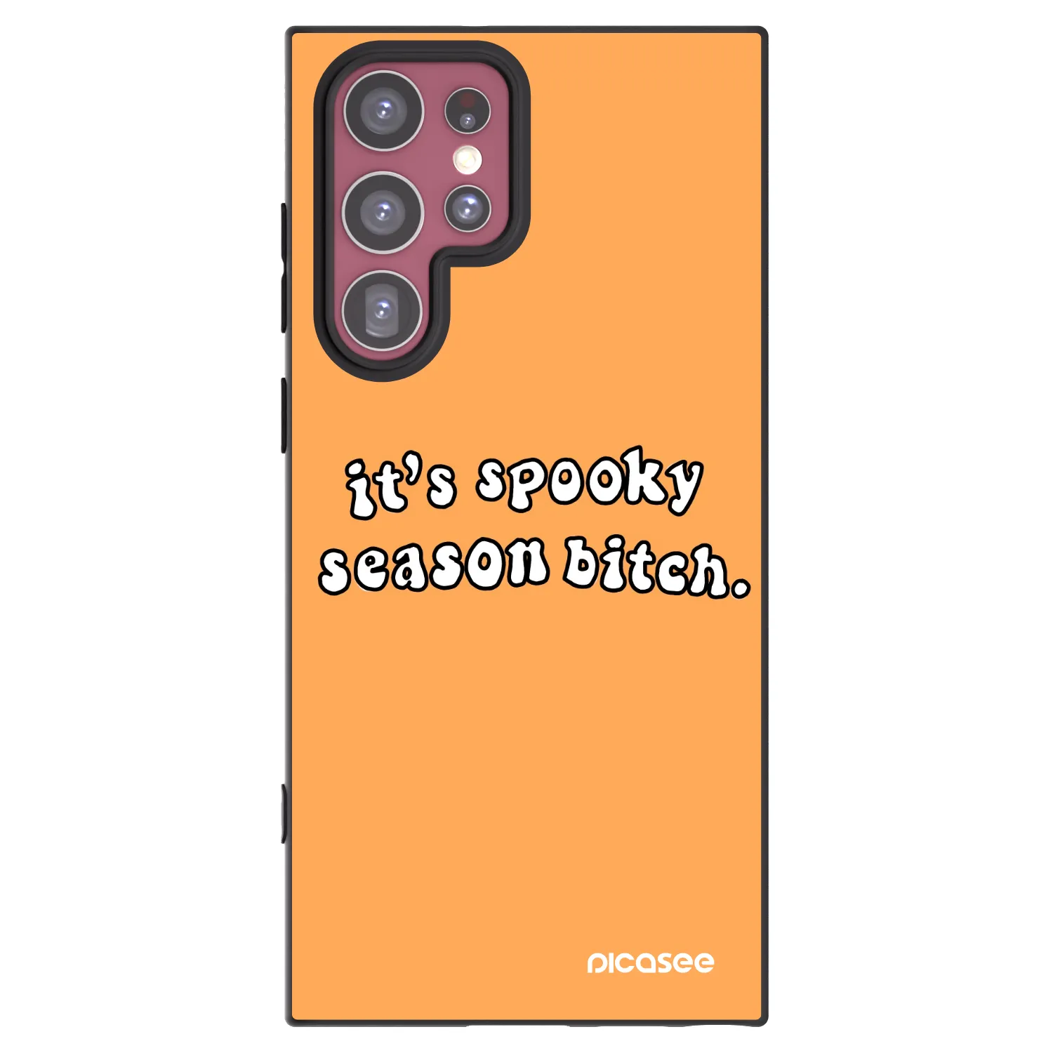 Picasee silikonski črni ovitek za Samsung Galaxy S22 Ultra 5G - Spooky season