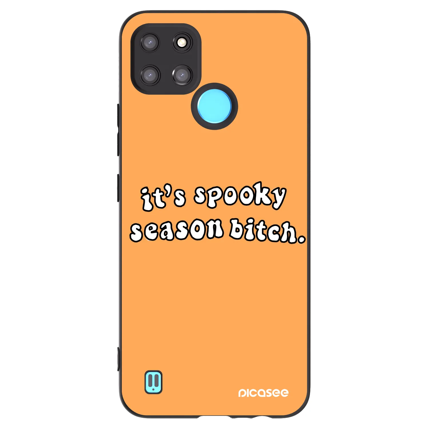 Picasee silikonski črni ovitek za Realme C21Y - Spooky season